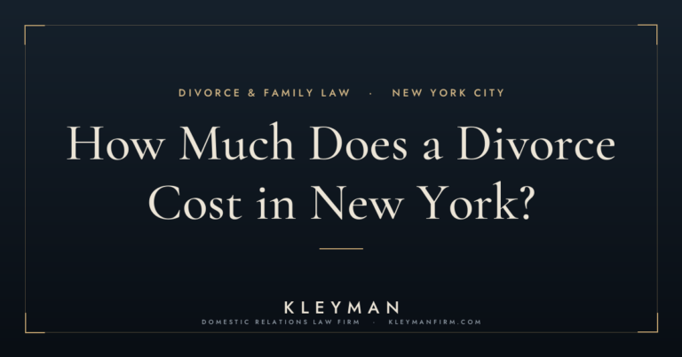 how much does a divorce cost — Kleyman Law Firm