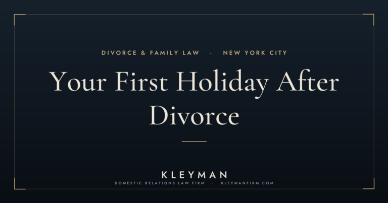 divorce advice for the holidays — Kleyman Law Firm