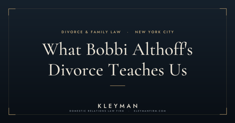 divorce lawyer in Manhattan — Kleyman Law Firm